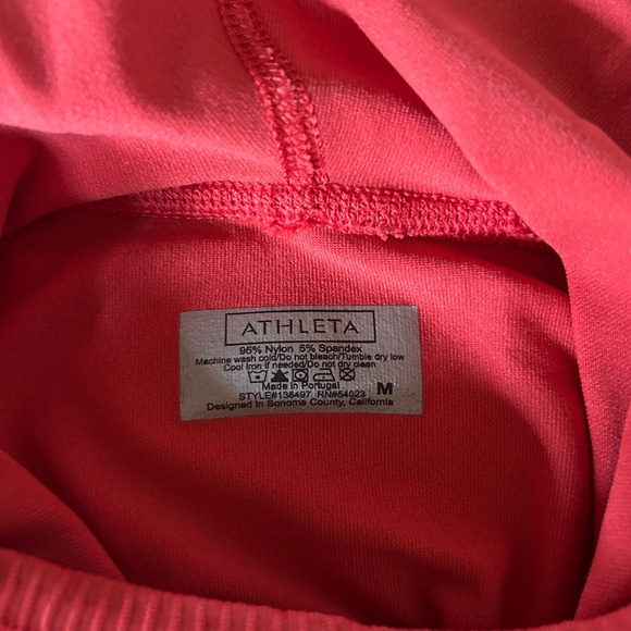 Athleta Orange Funnel Neck Hoodie Women's Size S - Picture 6 of 8
